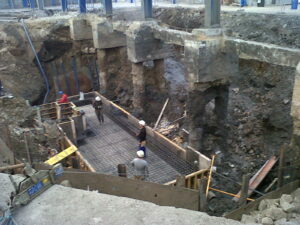 Cimentación de una línea de aleación de alambre de aluminio