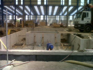 Cimentación de una línea de aleación de alambre de aluminio