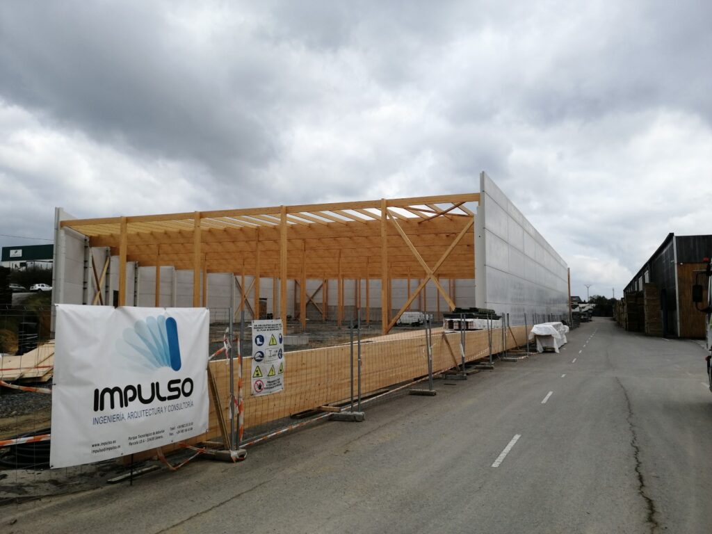 Nave industrial madera