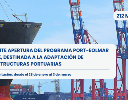 INMINENTE APERTURA DEL PROGRAMA PORT-EOLMAR DEL IDAE, QUE OFRECERÁ AYUDAS A PROYECTOS DE INVERSIÓN PARA LA ADAPTACIÓN FÍSICA DE LA INFRAESTRUCTURA PORTUARIA