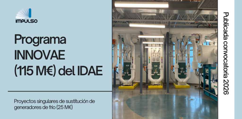 Inminente apertura en septiembre del PROGRAMA INNOVAE -Subprograma: PROYECTOS SINGULARES DE SUSTITUCIÓN DE GENERADORES DE FRIO